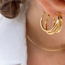 Cargar imagen en el visor de la galería, PENDIENTES TRIPLE ARO ·TANZANIA·