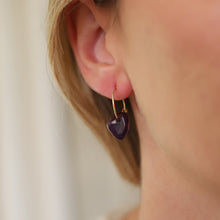 Cargar imagen en el visor de la galería, PENDIENTE AMATISTA • SELVA•