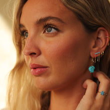 Cargar imagen en el visor de la galería, PENDIENTE TURQUESAS ·MADAGASCAR·