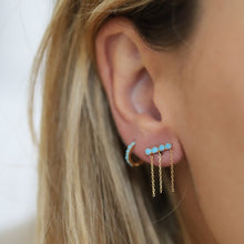 Cargar imagen en el visor de la galería, PENDIENTE ARO TURQUESAS •VENICE•