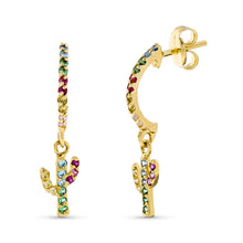 Cargar imagen en el visor de la galería, PENDIENTE SEMIARO CACTUS •MAJORELLE•